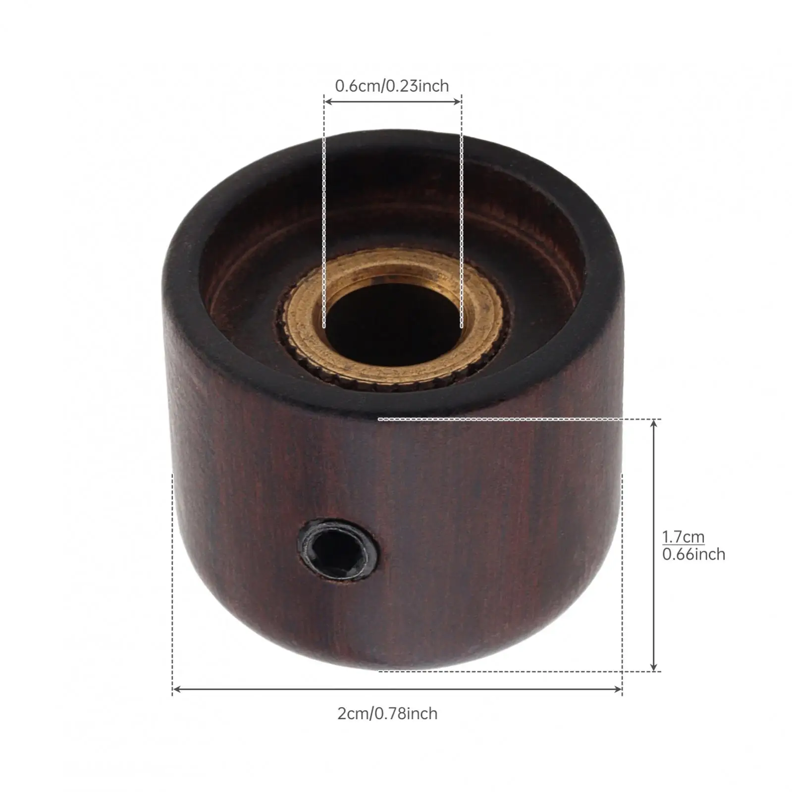 Rosewood Electric Guitar Control Knob Fit for Fender Stratocaster / Telecaster / Gibson Les Paul with 6mm Brass Shaft Hole view 2