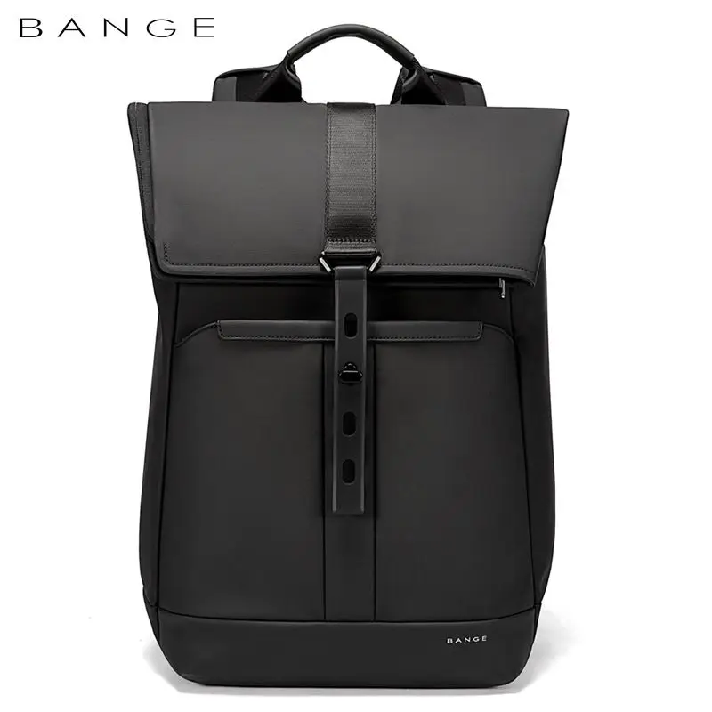 BANGE 15.6-inch laptop Men\'s business backpack waterproof multi compartment travel bag Black backpack suitable for men and women