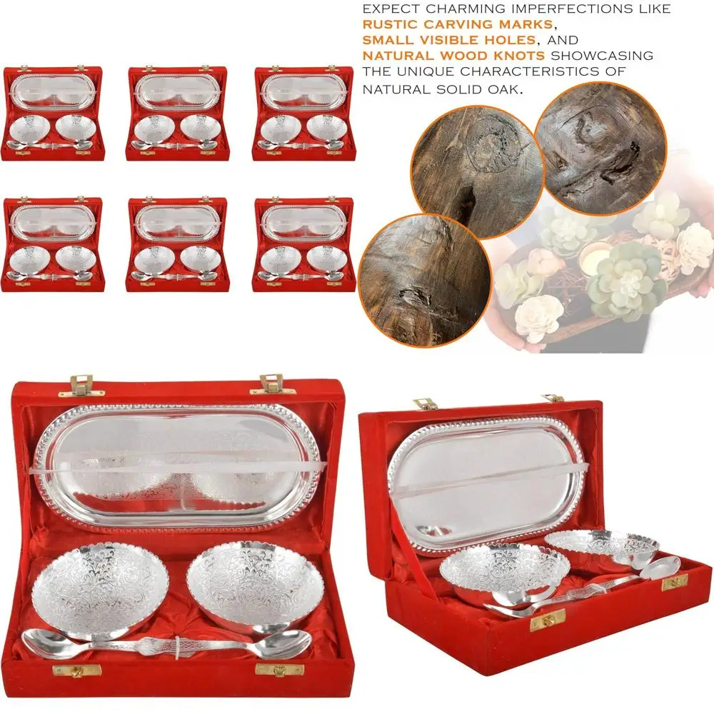 

Набор серебряных ложек для десертов, сухих фруктов, сервировочных посуды — идеально подходит для дивали, Рождества, Ид, свадеб и подарков