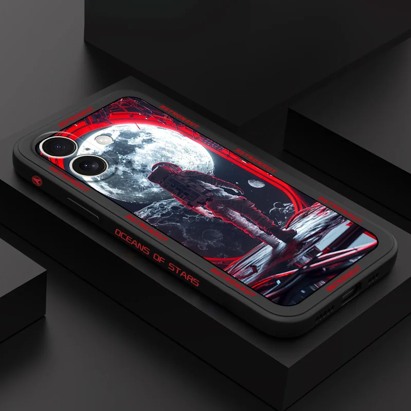 

Superstar Astronaut Phone Case For iPhone 16 15 14 13 12 11 X XR XS Plus Pro Max Mini Silicone Cover
