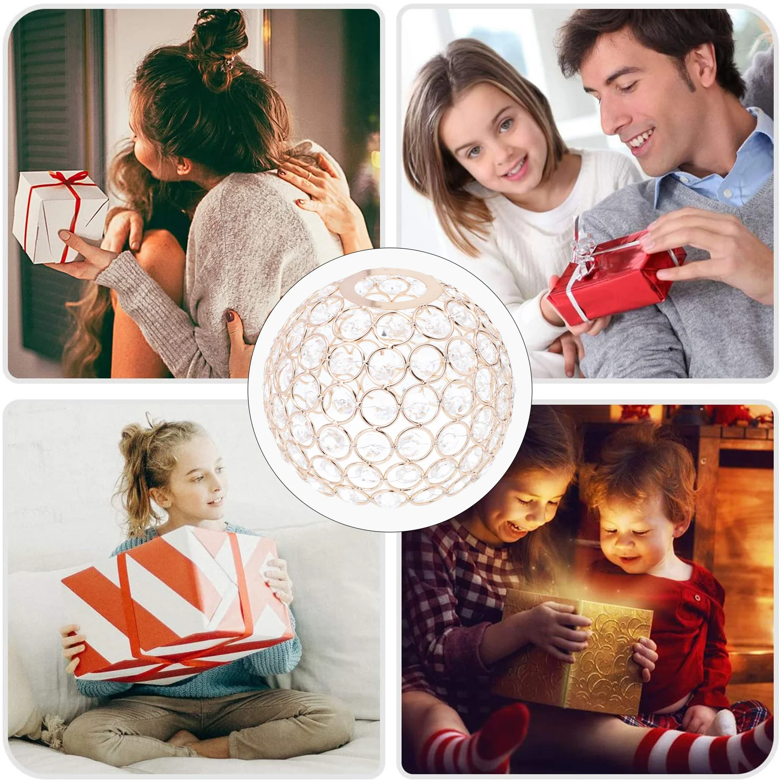 

Lampshade European Style Dust Proof For Ceiling Wall Floor Lamp Crystal Lampshade Light Cover Iron Art Shade