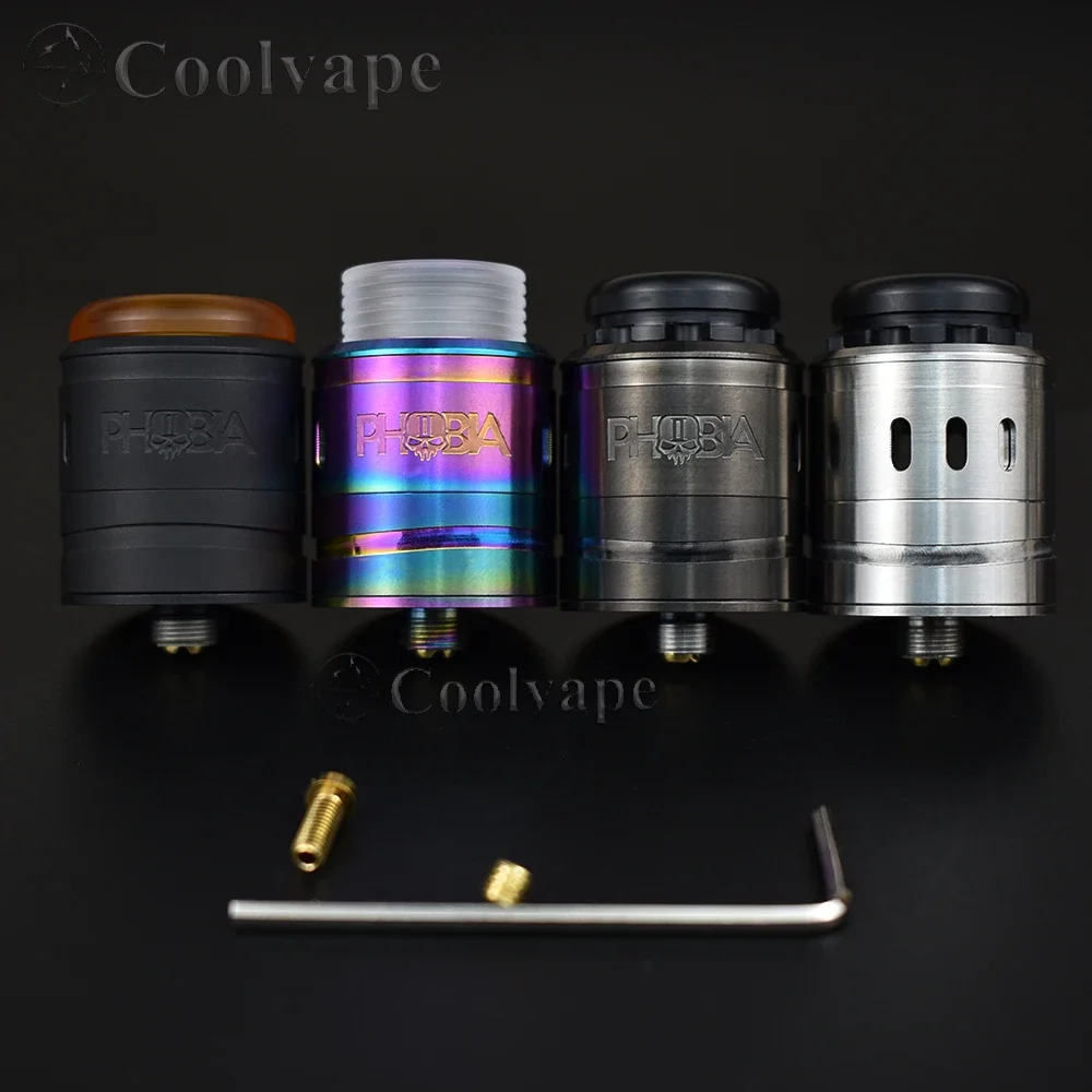 Wolfcoolvape Phobia V2 RDA 24mm 316SS E-Cigarette Atomizer Dripping Tank with Squonk BF Pin RDA Vape