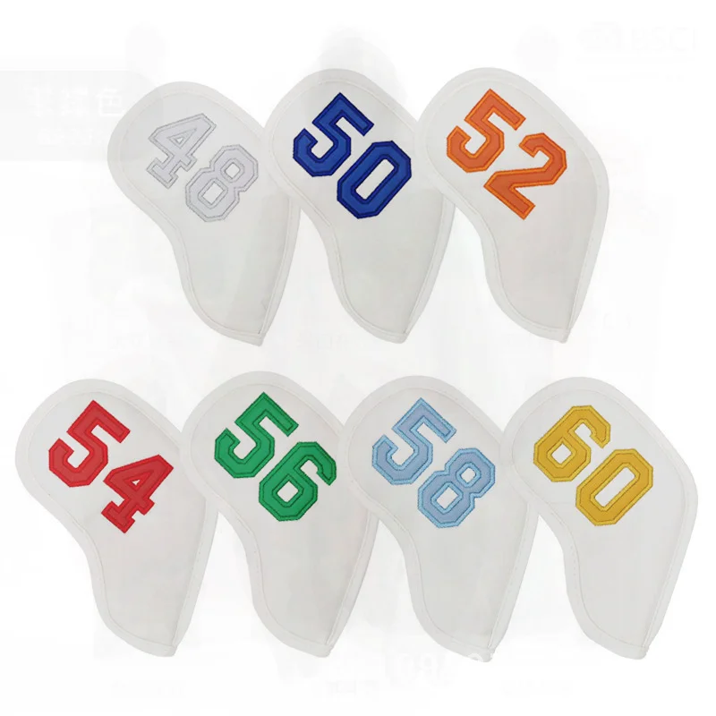 

High Quality Angle Sand Golf Rod Cover Colorful White 7-Pack Colorful Black 7-Pack Golf Iron Rod Head Cover Accessories