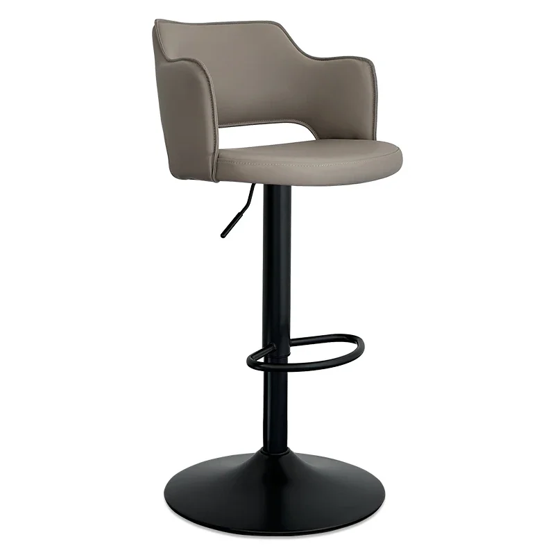 Premium Swivel Bar Chairs White Minimalist Luxury Metal Bar Stool High Quality Cushion  Furniture