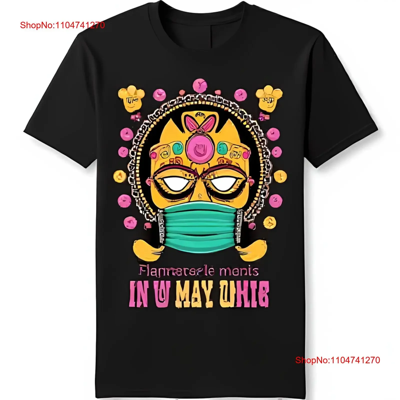 

Яркая черная футболка с красочной маской короны, химерный текст, винтажная стираная, удобная, стильная, повседневная, дышащая