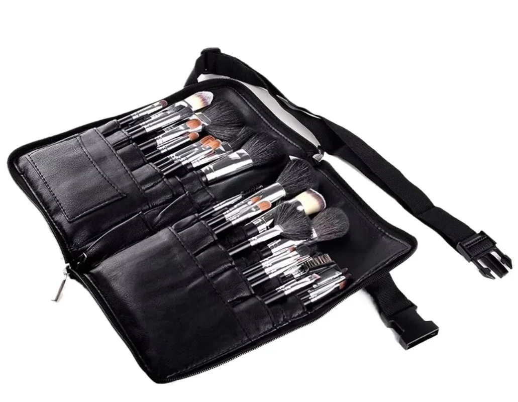 

（Big disount）Professional 32-Pcs Belt Brush Set High-End Cosmetics for Face Makeup Foundation & Concealer-Natural Hair Brushes