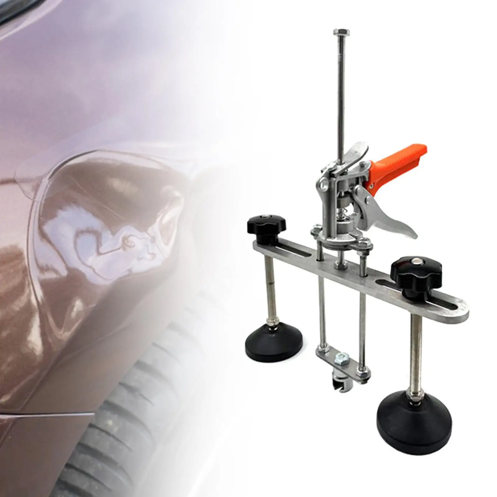 أداة إصلاح جسر سحب دنت السيارة 39x34 سنتيمتر قوية للسيارات والشاحنات تلسكوبي إطار معدني للرافعة