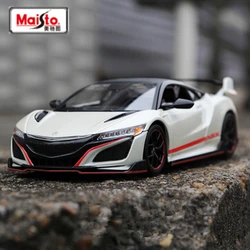 Maisto-acura nsx-合金車モデル,ダイキャスト金属,レーシングカー,車,車両モデル,シミュレーションコレクション,子供のおもちゃ,ギフト,1:24