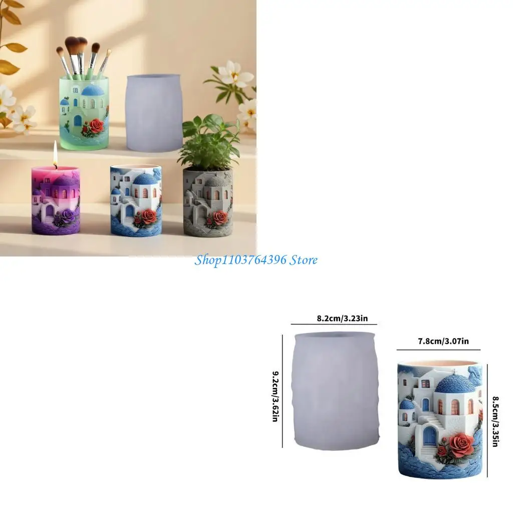 

Flexible Silicone Cup Planter Mold For Resin Art Concrete Cement Casting And Decorative Container