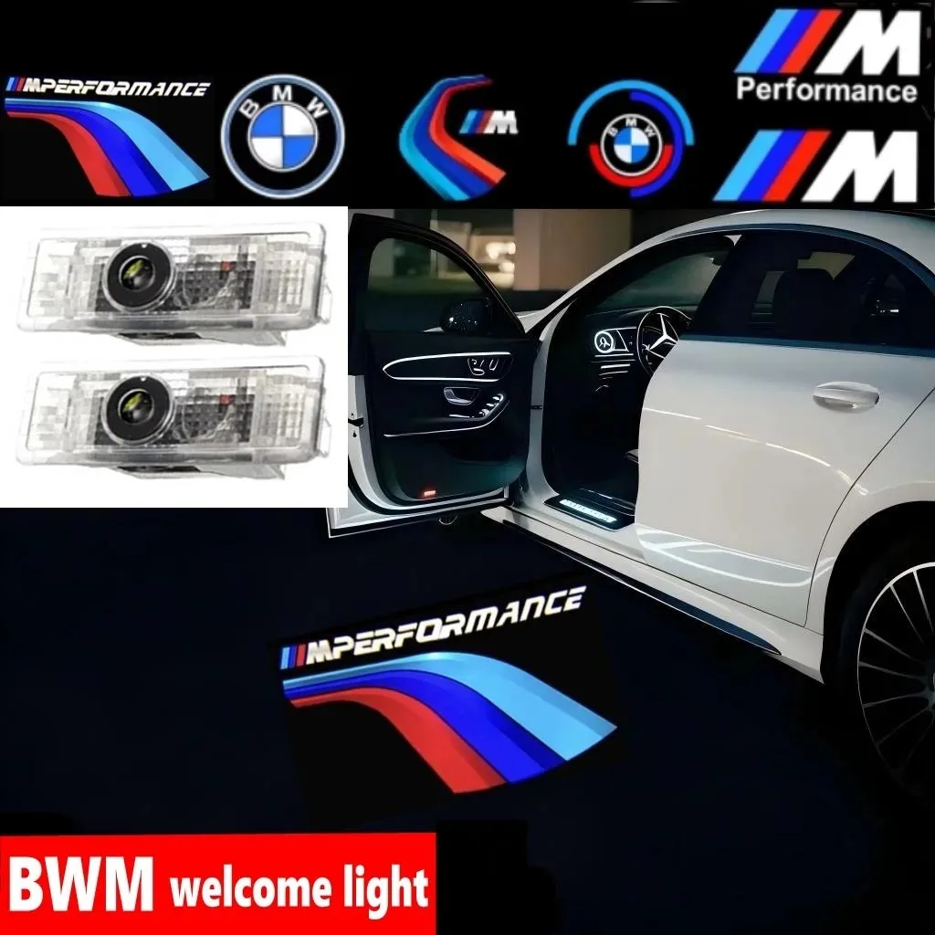 2X LED باب السيارة ترحيب ضوء لسيارات BMW M 1 2 3 4 5 6 7 X Series F10 F30 G30 G11 G12 F11 X1 F48 X2 F39 X3 G01 X4 G02 X5 G05 X6 F16 #1