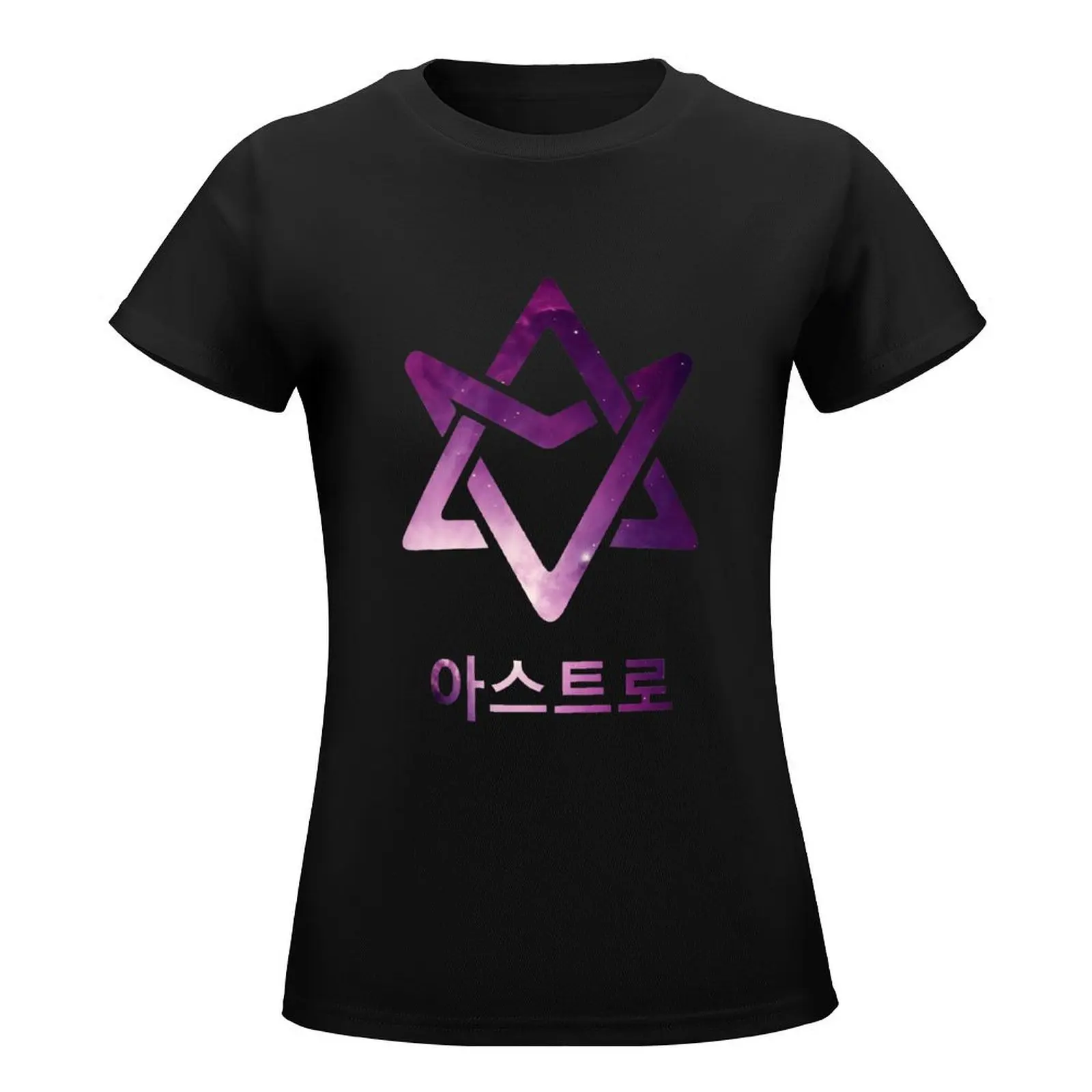 ASTRO KPOP LOGO GALAXY T-Shirt plus size tops Female clothing funny anime clothes t shirt Women