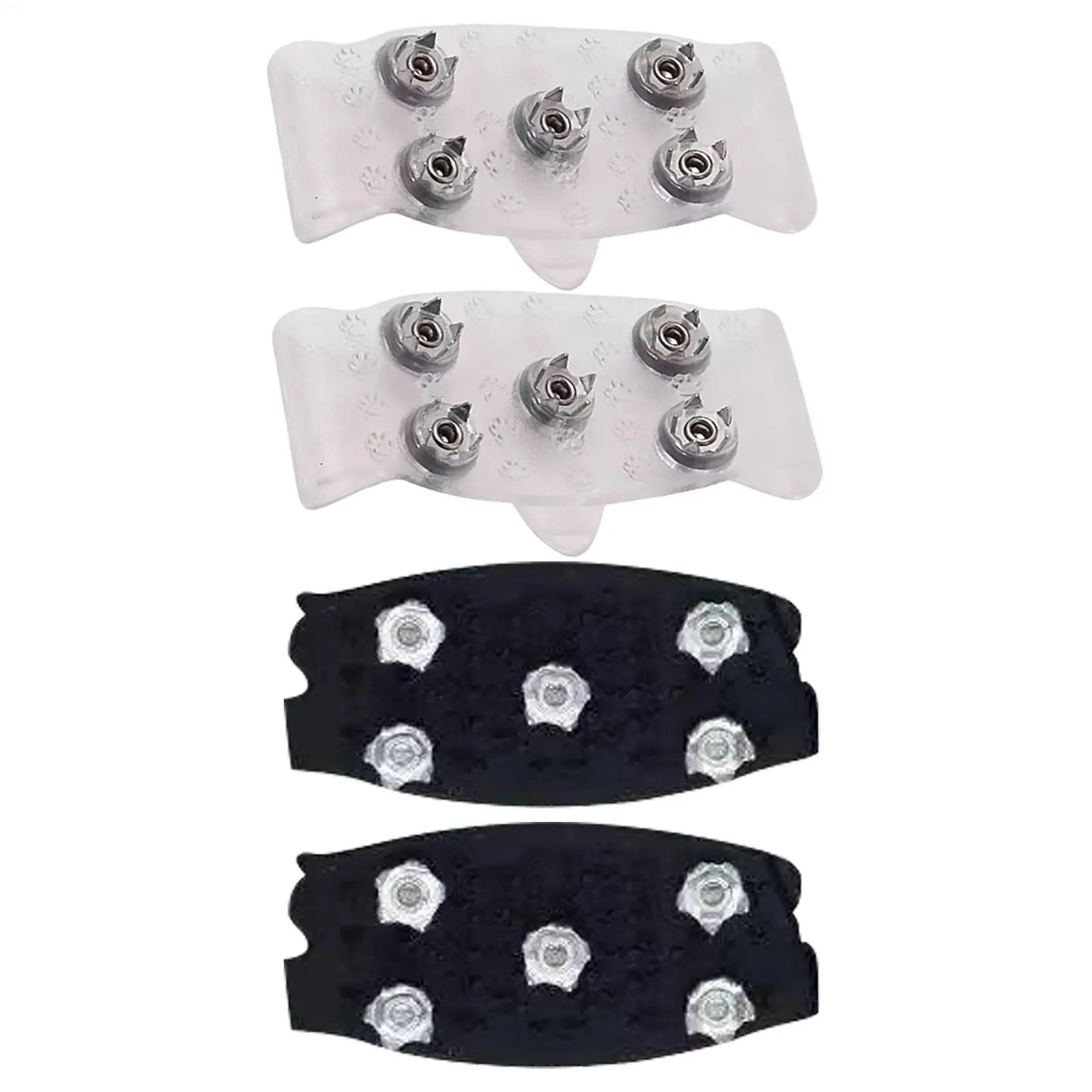 5-Tooth Footwear Crampons Ice Grips for Shoes Walking Ice Traction Cleats for Hiking Climbing Walking Skiing Camping Travel