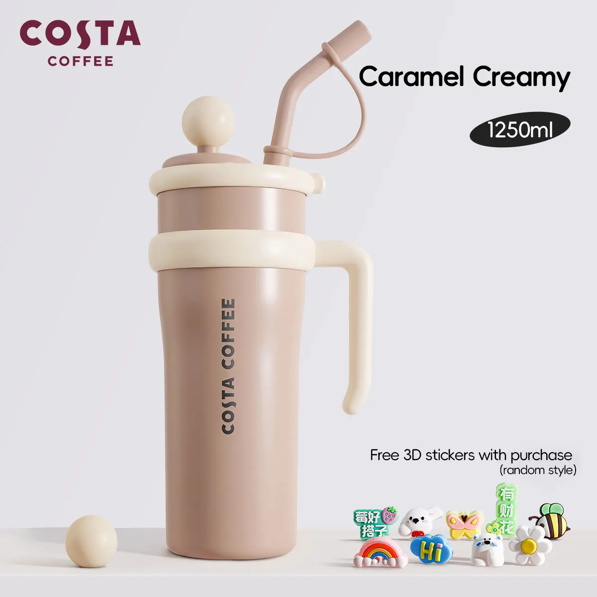 Vaso Térmico Gigante COSTA 2.0 con Aislamiento al Vacío de 1.25L - Caramel Milk Coffee