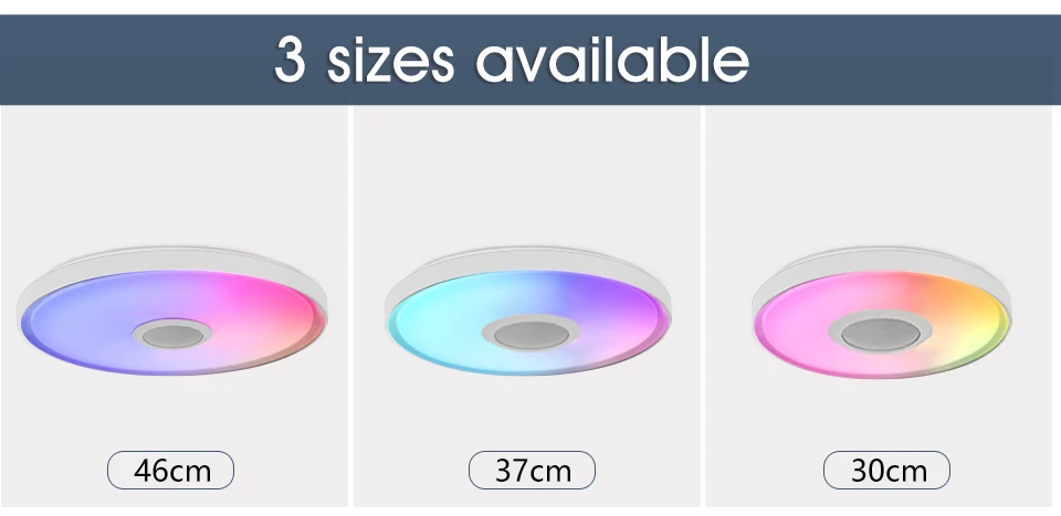 MARPOU LED Moderne Deckenleuchte RGB Bunte Dimmung APP Fernbedienung 18 Zoll Große Smart Home Musik Deckenleuchte Schlafzimmer – Detail 2