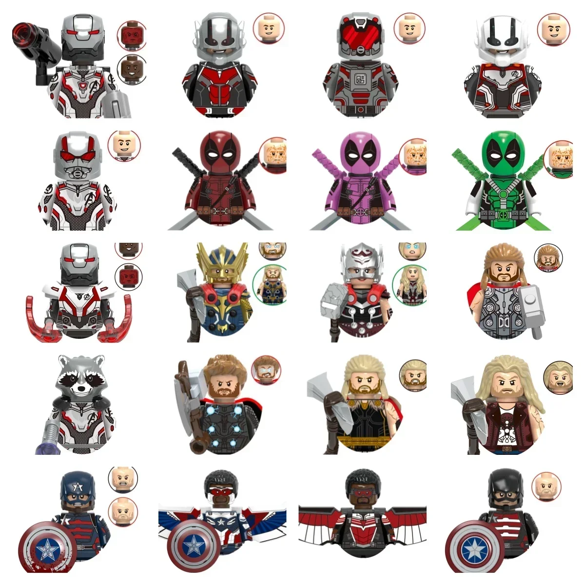 Marvel Avengers Mini Action Figure, Montagem de Super-Heróis, Blocos de Construção, Presentes Anime Infantil, Novo, Quente