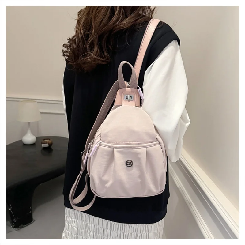 Travel backpack for women 2025 new chest bag, lightweight commuting crossbody bag, dual-use bag, sports hiking backpack