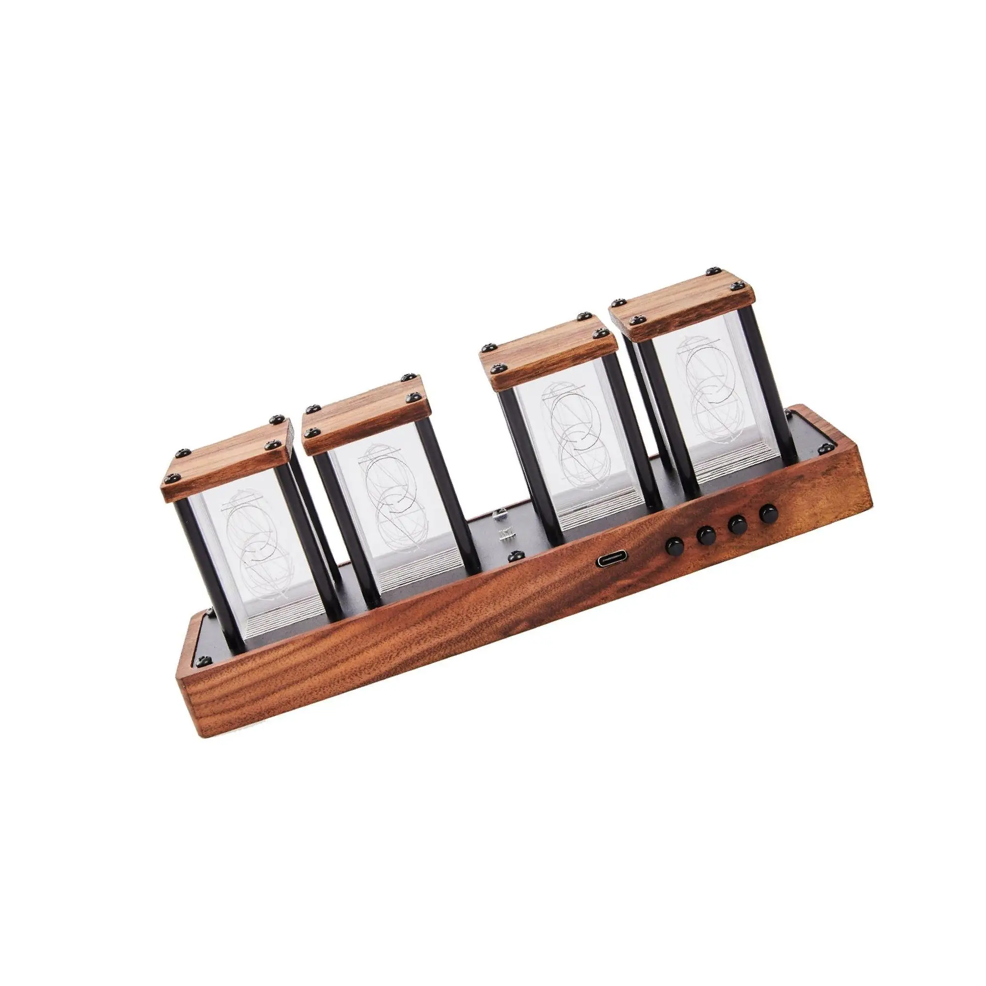 

Настольные часы RGB Nixie Tube с LED-подсветкой, будильник, декоративная светящаяся трубка