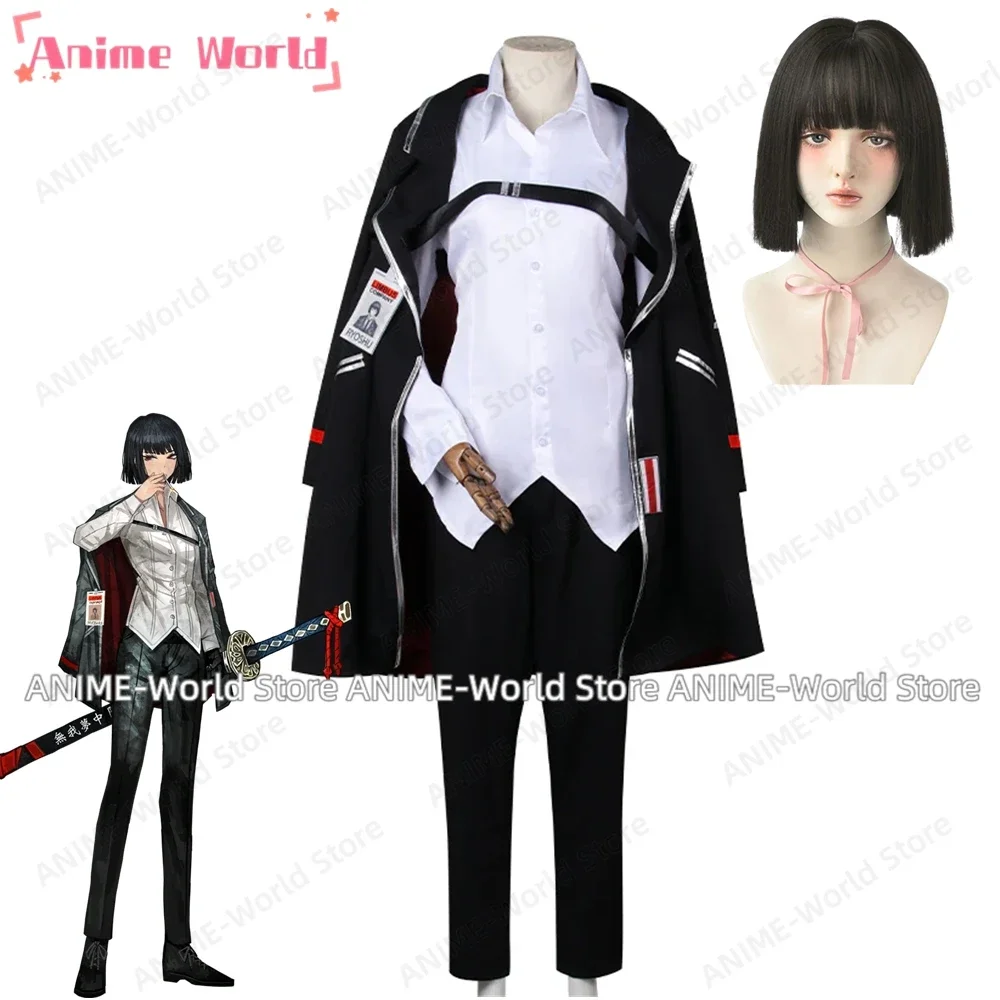 

《Custom Size》Anime Limbus Company NO.4 Ryoshu Cosplay Costume Uniform Clothing Halloween Carnival Part Wig
