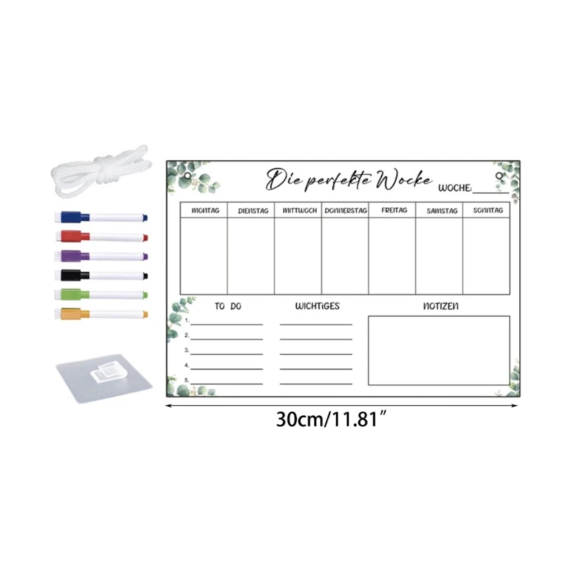 HX6A Planner Board Acrylic Dry Erases Board Hanging Planner Note Memo White Boards