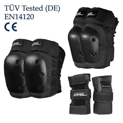 AVIVOR Knee Pads Elbow Pads Wrist Guards Set for Inline Skating, Skateboarding, Roller Derby, BMX Ride, and Rollerblading.