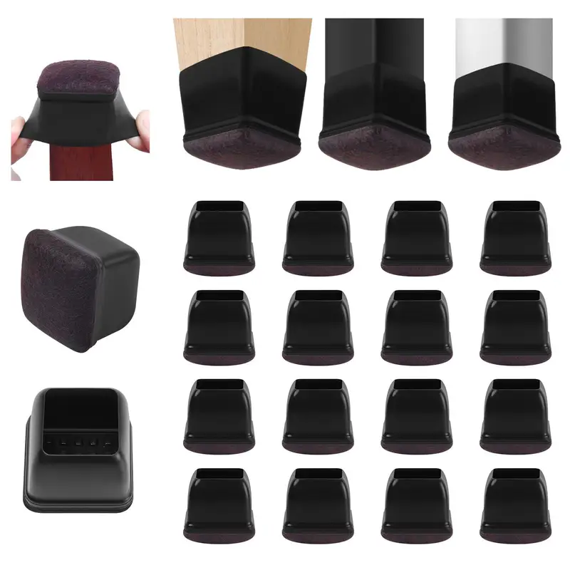 16PCS Silicone Chair Leg Floor Protectors with Wrapped Felt Sofa Table Feet Pads Non Slip Reduce Noise for Hardwood Floors - Image 9