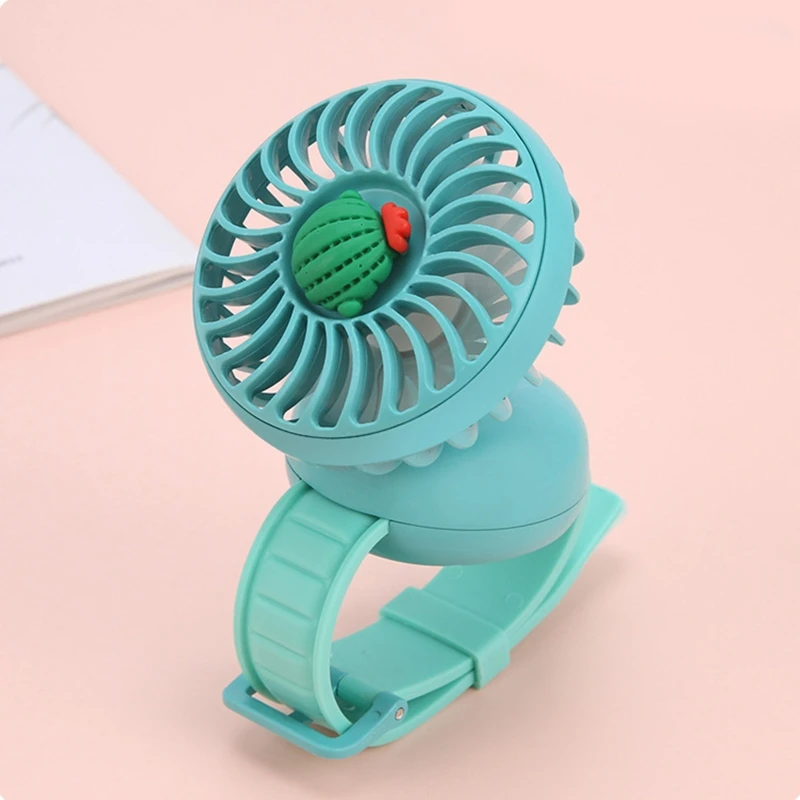 Mini carry ventilador pulso verão crianças relógio ventilador portátil ventilador refrigeração ar carregamento usb transporte
