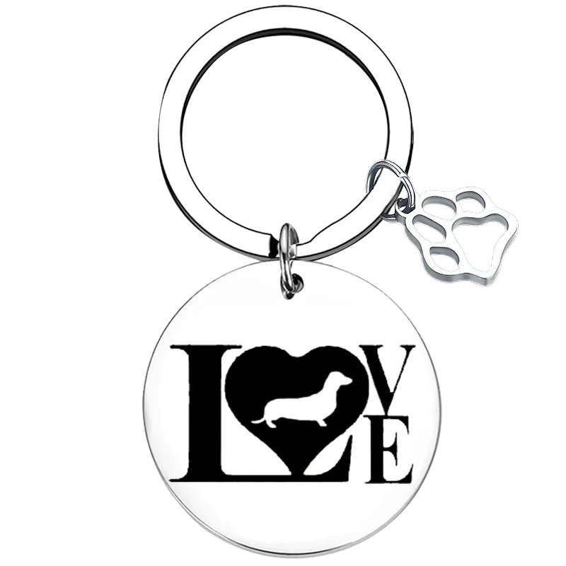 love Weiner Dog Gifts Keychain Dachshund Lovers Key Rings Daschund Dog Gifts Birthday Anniversary gifts