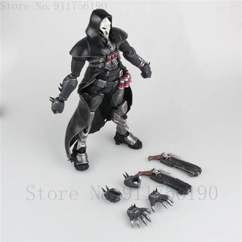 Hot Toys Overwatches Action Figure Hero Reaper Gabriel Reyes Blackwatch Tracer Lena Oxton Anime Model Toys Doll Ornaments 28cm