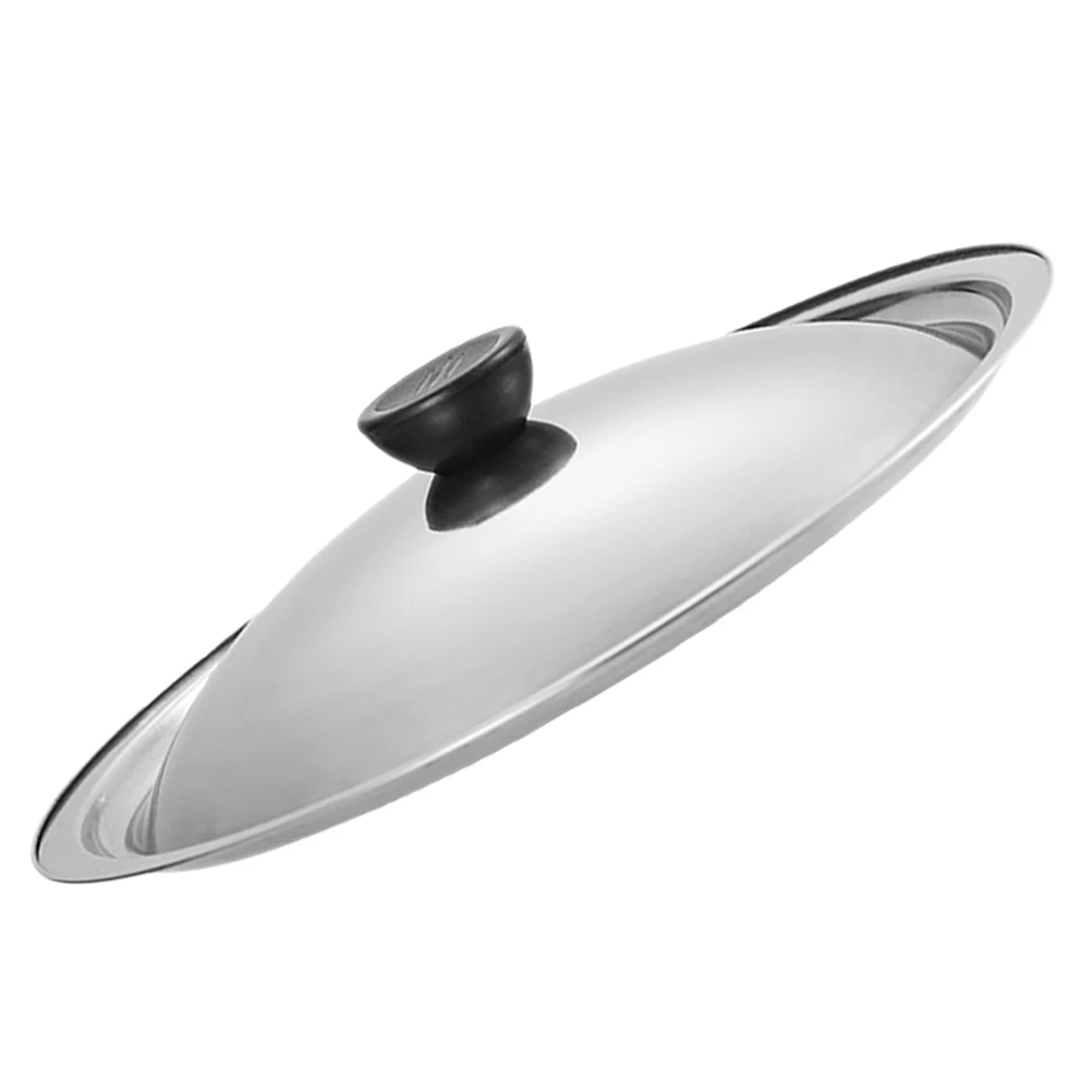 

1pcs Stainless Steel Pot Lid Replacement 22cm Thickened Wear Resistant Frying Pan Cover Universal Grease Splatter Cookware Parts