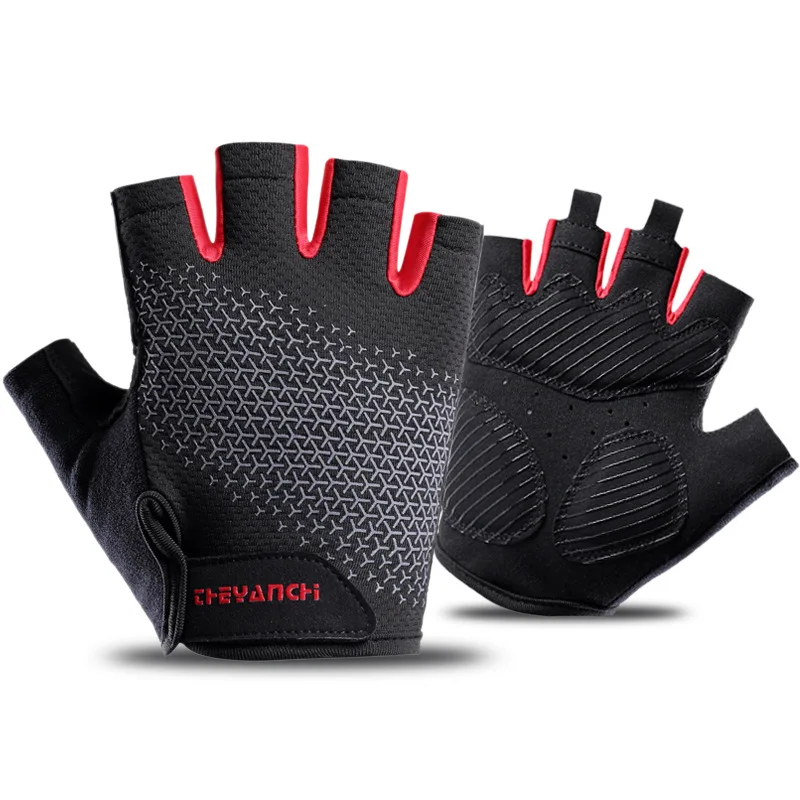 Спортивные перчатки для мужчин и женщин, уличные нескользящие перчатки с половиной пальца, нескользящие дышащие перчатки для фитнеса, вождения и велоспорта