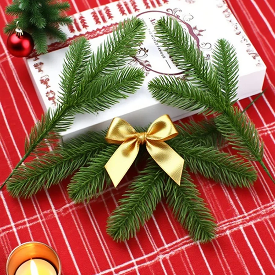 

50Pcs Artificial Plants Pine Needle Home Room Outdoor Garden Decor Accessory Wedding Christmas Tree Diy Gifts Photos Shoto Props