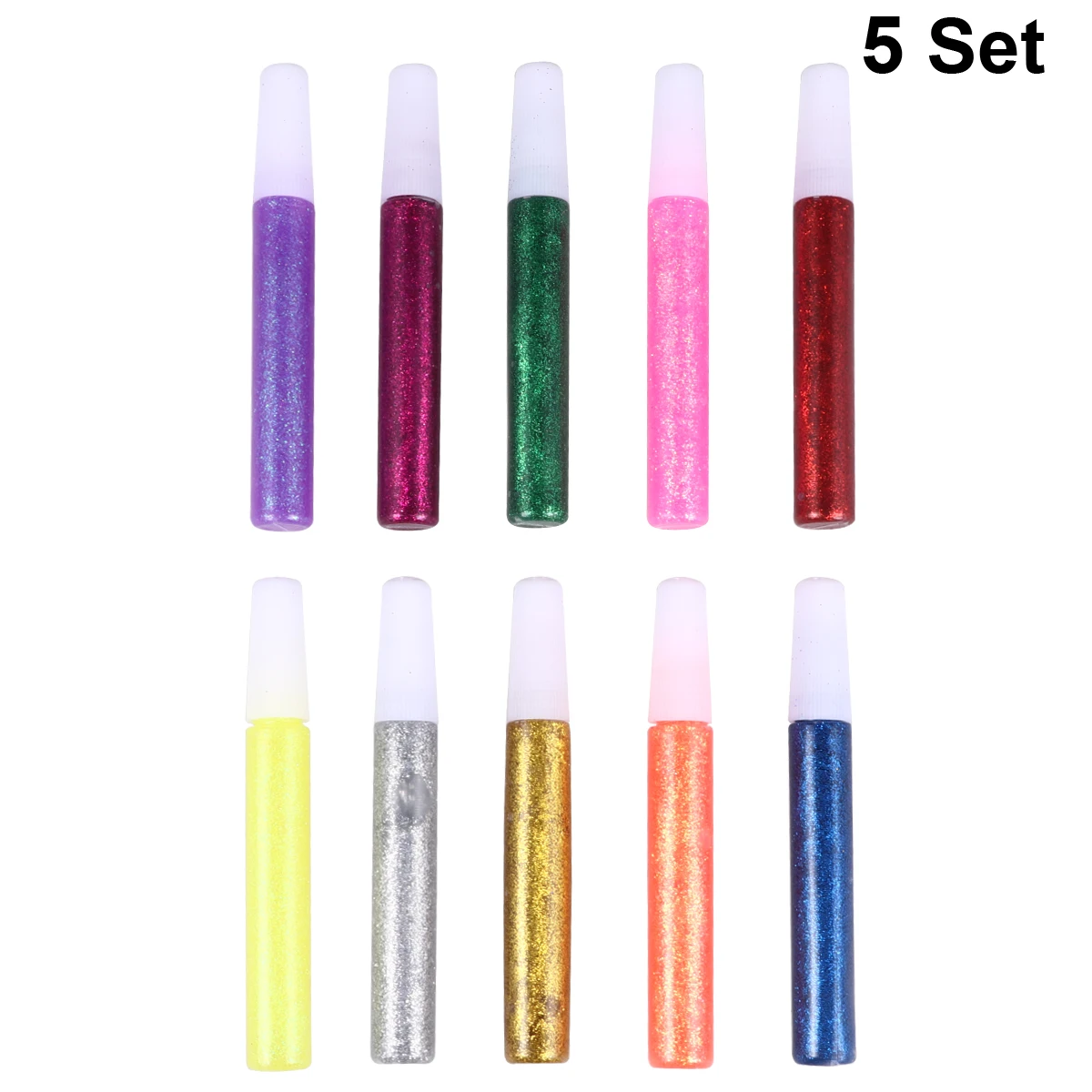 

5 компл., мерцающая блестящая клейкая ручка, цветная клеевая ручка, термостабильность, быстрая адгезия для поделок, школьных декоративных проектов ручной работы