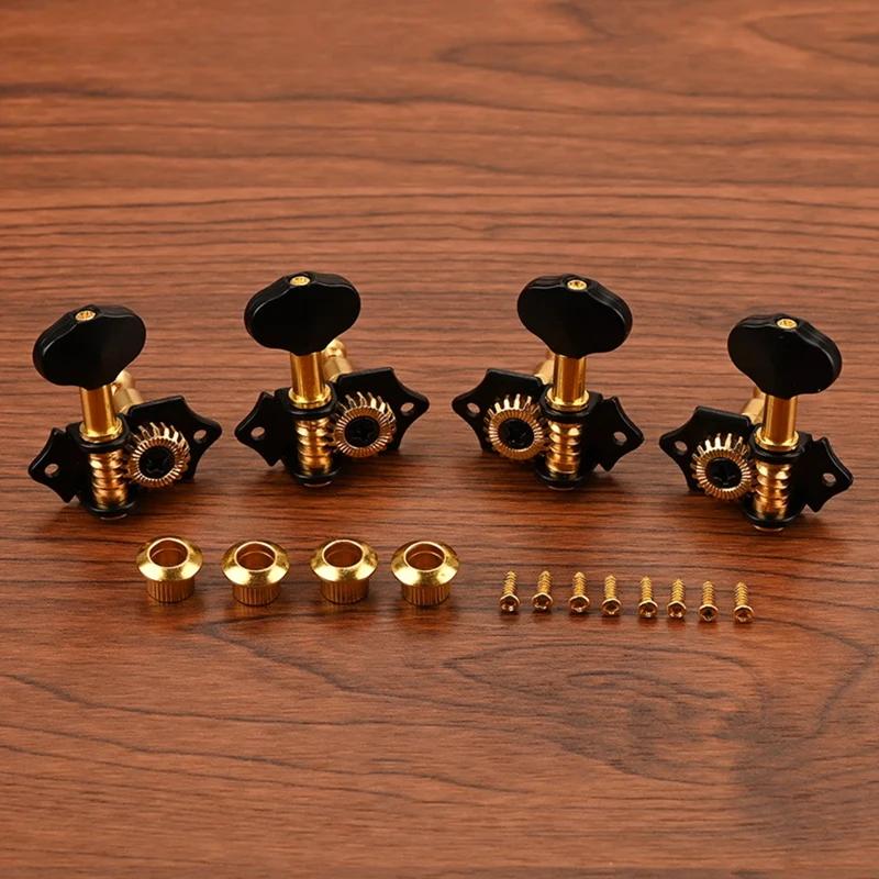 2R2L Vintage Open Gear Ukulele 4 String Guitar Tuning Pegs Keys Tuners Machine Head Guitar Accessory