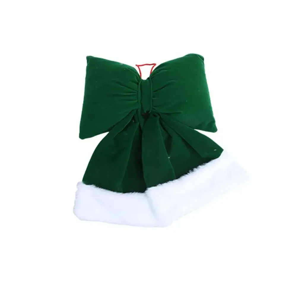 

Holiday Green Christmas Bow Decoration Fabric Ornament For Tree And Home Festive Decor Easy To Place Sizes S L