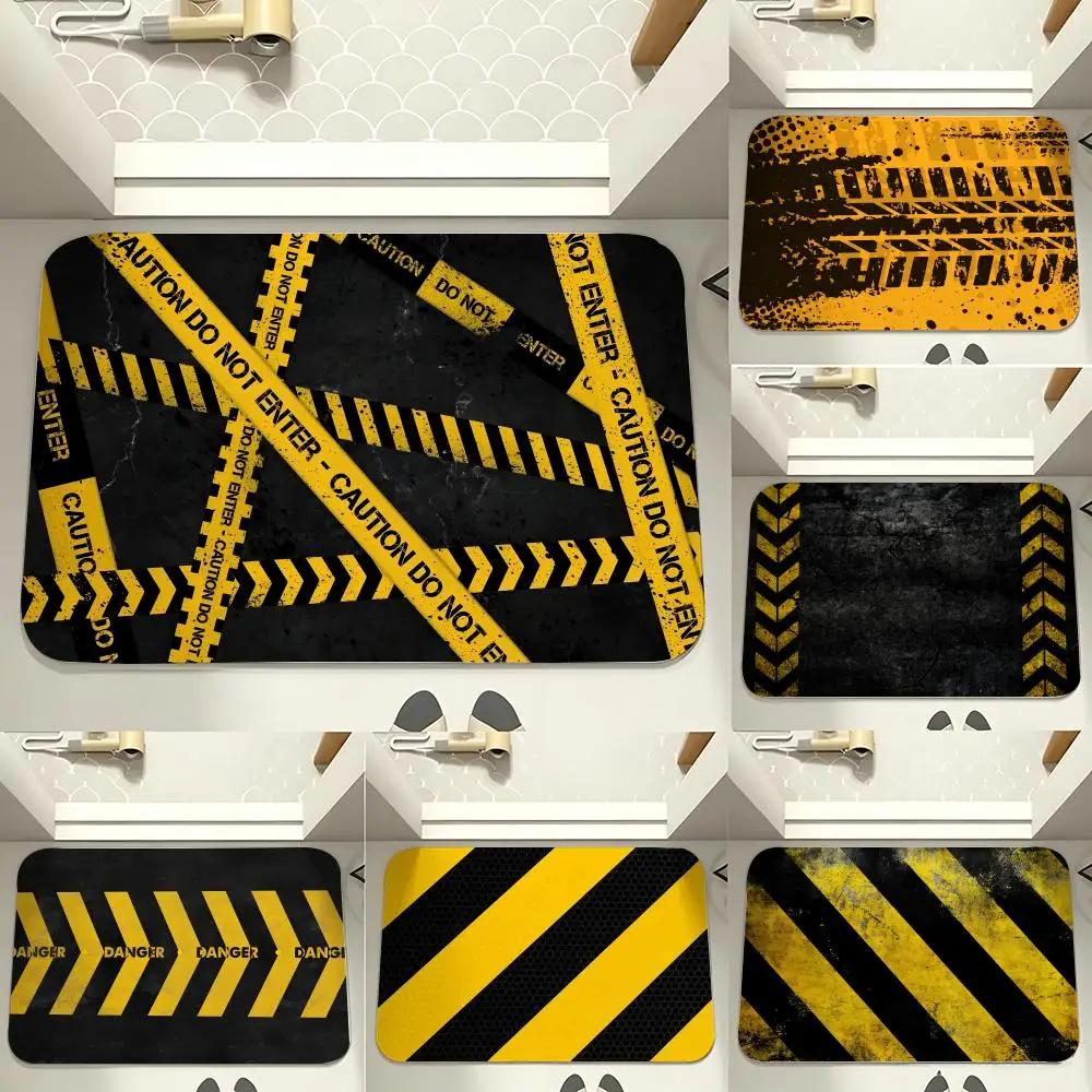 Vintage Industrial Stripes Floor Mat carpet diatom mud bathroom quick-drying absorbent floor mat household bathroom