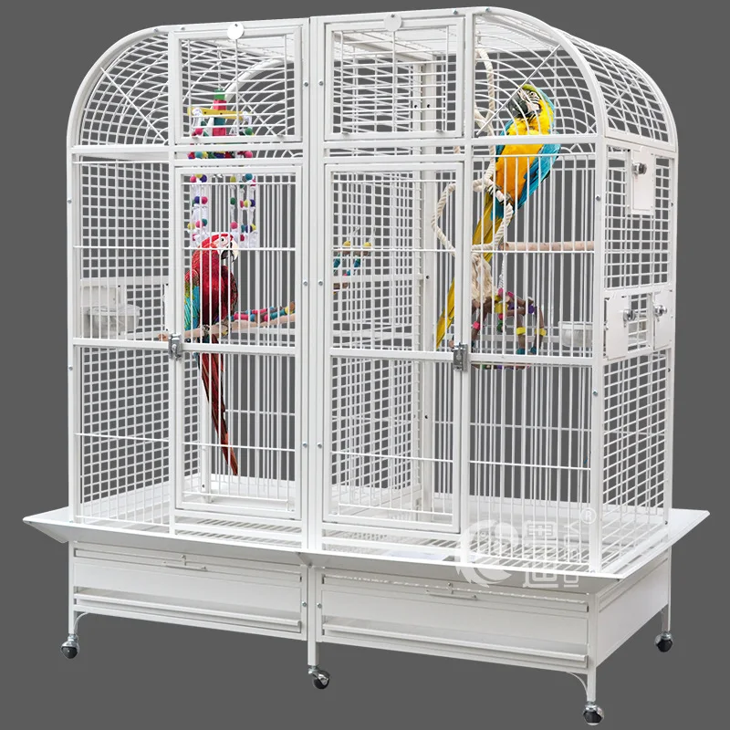 Stainless Steel Iron Eclectic Breeding Parrot Villa Grey Sunflower King Kong Metal Bird Cage G-01 Large