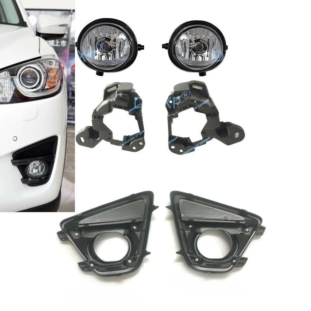6 Pcs Full Set Fog Lamp for CX5 2014-2015 Lamps Support for Atenza BS1E-51-680 Light Cover Free H11 No Wire No Switch