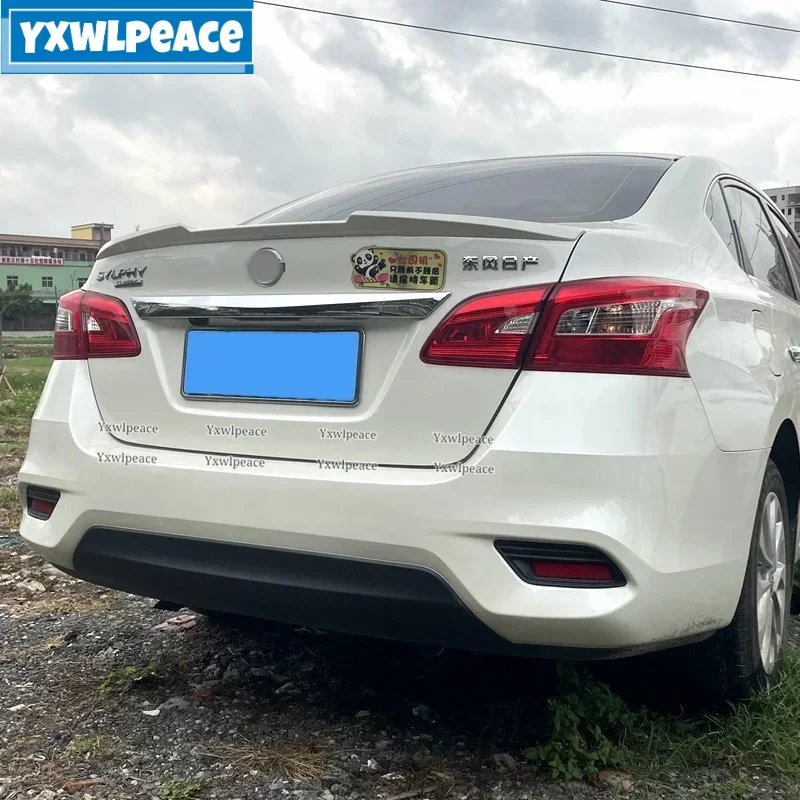 

For Nissan Sentra SYLPHY Spoiler 2013 -2019 M4 Style ABS Material Unpainted Color Rear Trunk Lip Spoiler Body Kit Accessories