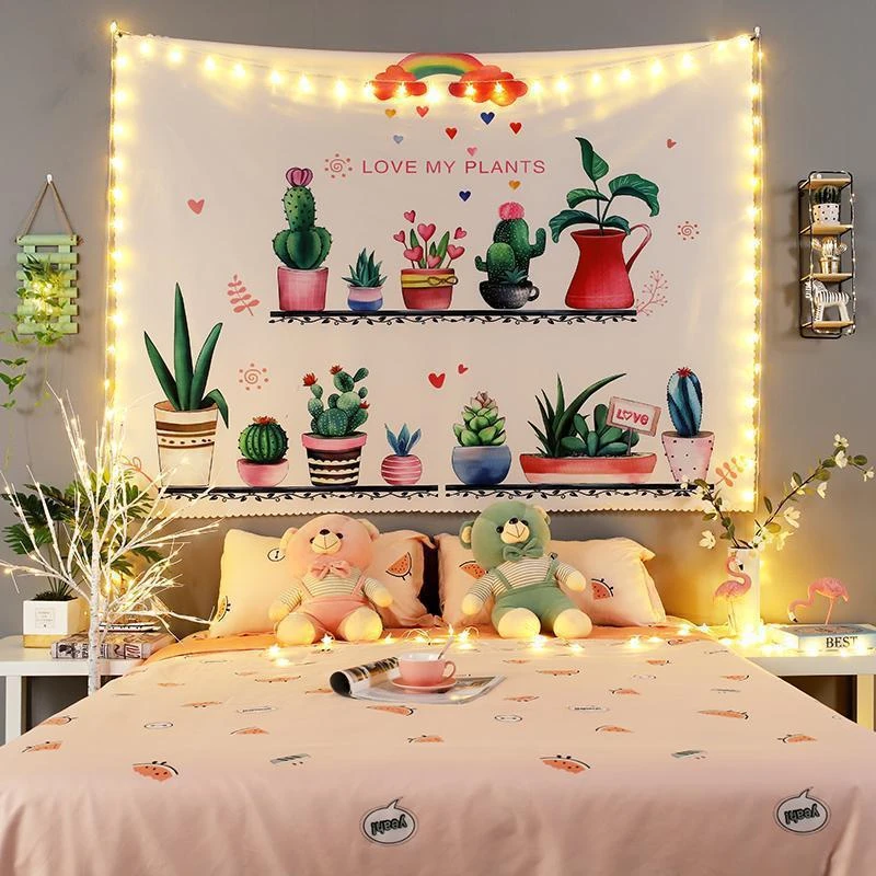 VIKAMA Cactus & Lion Tapestry Wall Hanging, 6 Assorted Designs, Wall Art Decor for Bedroom Living Room