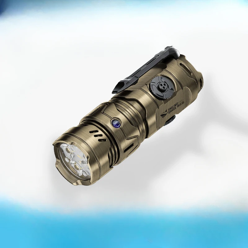 2pcs/lots Titanium Alloy Lighting Strong Light Portable Small Flashlight