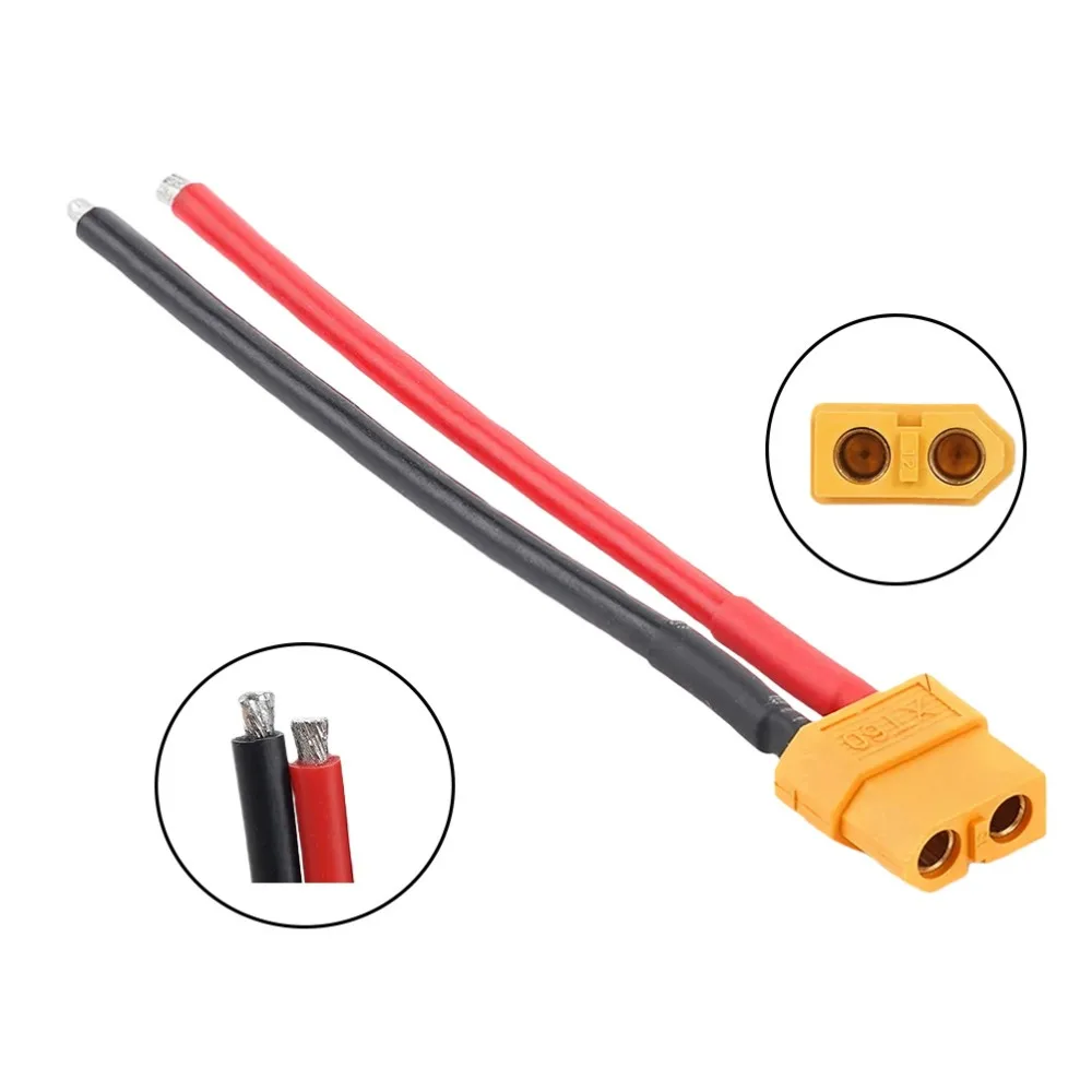 HPXGRC XT60 أو T بطارية ذكر موصل سالب التوصيل مع 100 مللي متر 14AWG سلك السيليكون كابل لبطارية ليبو ESC طائرة بدون طيار سيارة قارب