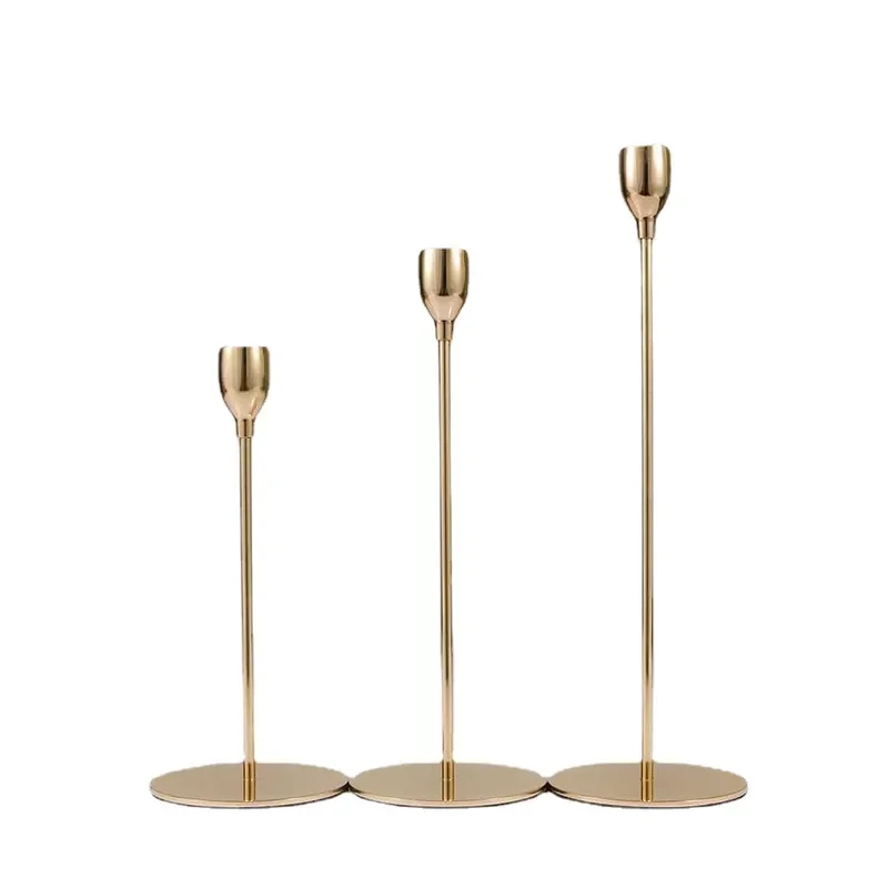 for European Iron Candle Holder Metal Ornament Handicraft Home Decoration Wedding Party Centerpiece Wholesale