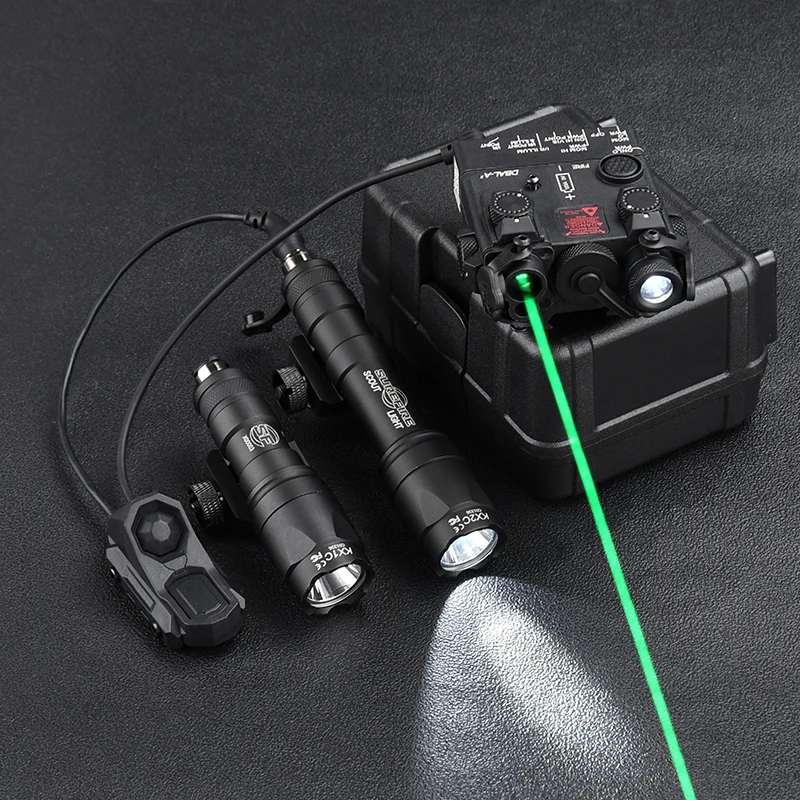 

Tactical DBAL A2 DBAL-A2 Red Green Laser Sight M300 M600 Surefir Flashlight AXON Dual Switch Airsoft Hunting Gear Fit 20mm Rail