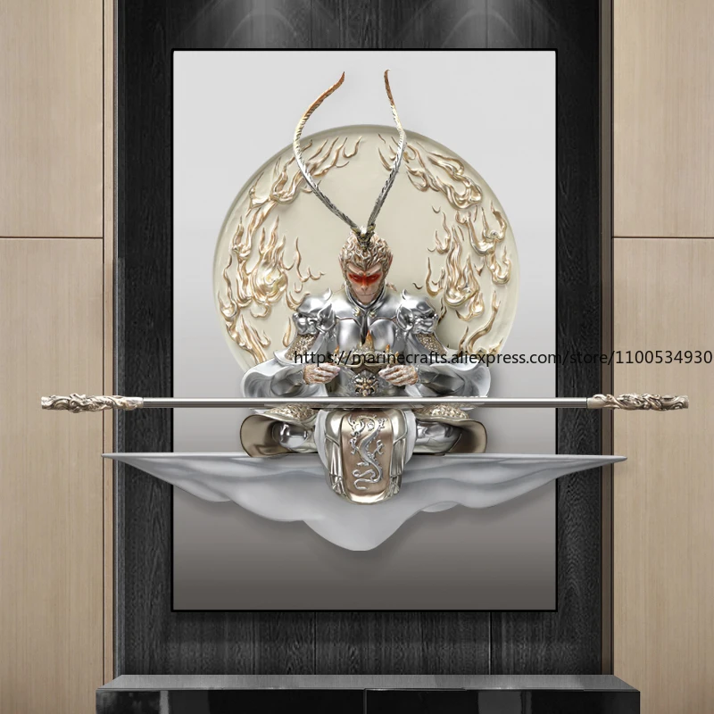 

Porch Corridor Decorative Painting 3D Three-Dimensional Relief Painting Monkey King Hanging Picture Decoration