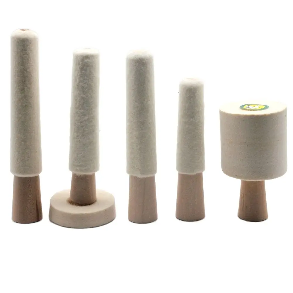 Inside Bracelet Buff Mounted Felt Cone Type Ring Polishing Buffing Rod Stick Jewellery Tools