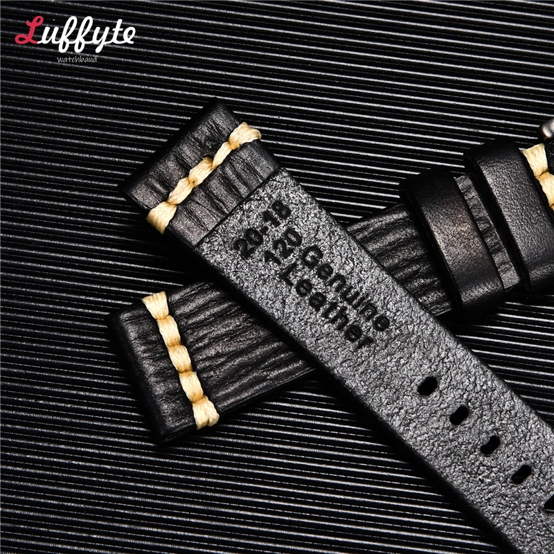 Handmade Vintage Retro Italian Leather Watch Band 18mm 20mm 22mm 24mm Men Women Universal Leather Watch Strap