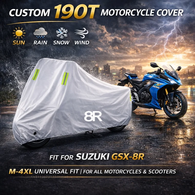 For SUZUKI GSX-8R GSX8R GSX 8 R 2023 2024 2025 GSX 8R Motorcycle Cover Waterproof Heavy Duty Outdoor Rain Dust Sun Protector