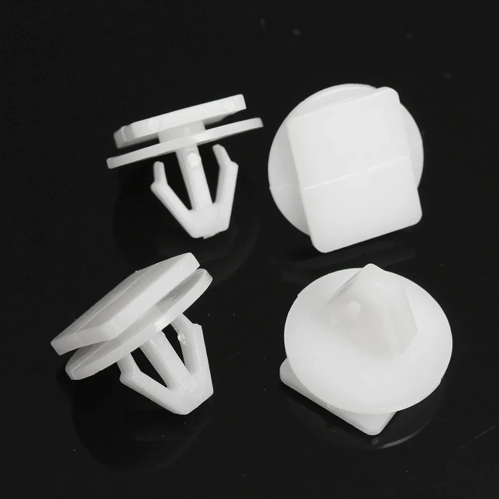 

Useful Durable Trim Fastener Clips 8pc Black Bolt For Vauxhall Corsa 4*Plastic White Clips Front Metal Nut Set