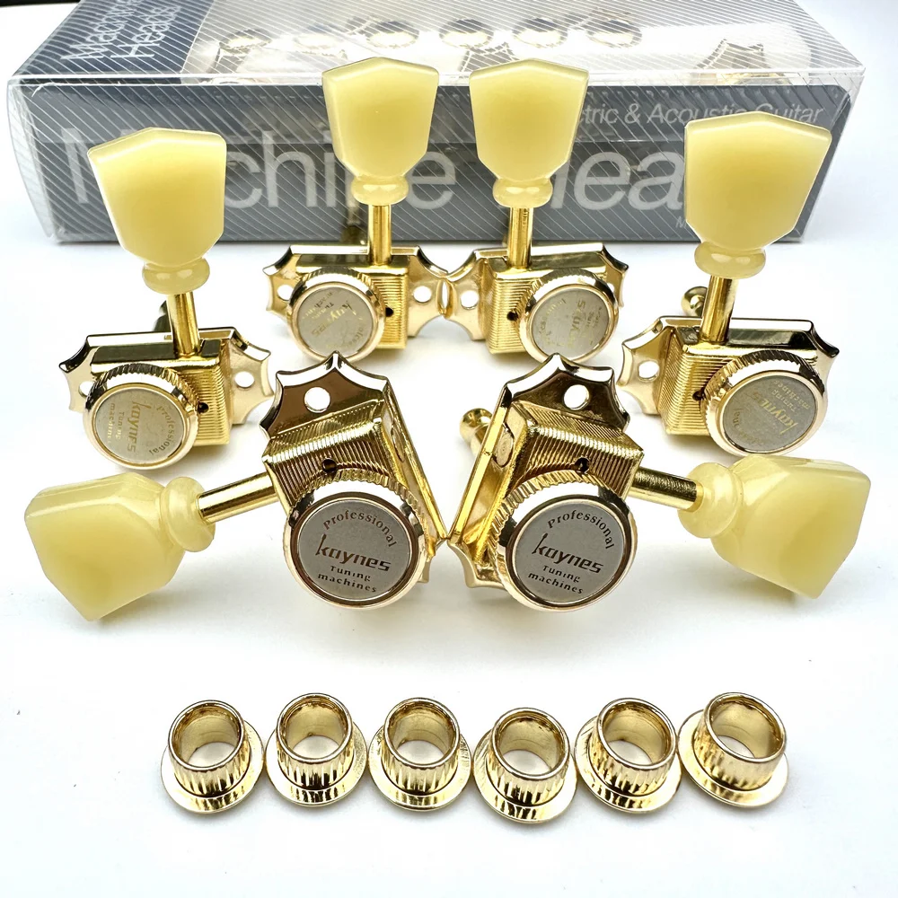 1 Set 3R3L Vintage Deluxe Locking Electric Guitar Machine Heads Tuners For LP SG Electric Guitar Gold Tuning Pegs