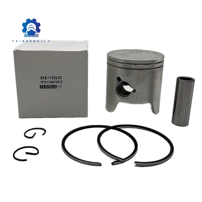Piston Kit 0.50mm O/S 72.5mm Dia 6K5-11636-03 For Yamaha Outboard 2-Stroke 60HP 3 Cylinder Engine, Replace 6K5-11636 6H3-11601-2